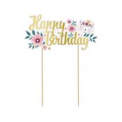 Dekoracja na tort Kotek - Happy Birthday, 15x19cm Godan (RV-DTKH)