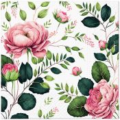 Serwetki Noble Roses mix nadruk bibuła [mm:] 330x330 Paw (TL125300)