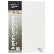 Papier ozdobny (wizytówkowy) iceland diamentowa biel A4 biały 220g Galeria Papieru (200604)