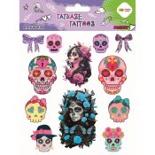 Tatuaż Happy Color zmywalny PINK SKULLS (HA 4261 1520-UH01)