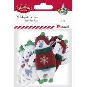 Naklejka (nalepka) Titanum Craft-Fun Series filcowe xmass niedźwiedzie polarne (4825)