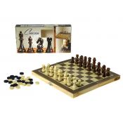 Gra logiczna Adar szachy i warcaby drewniane (616684)