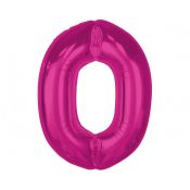 Balon foliowy Godan Smart cyfra 0, różowa, 92 cm (CH-S9R0)