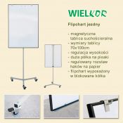 Tablica flipchart Wielkor jezdny [mm:] 700x1000