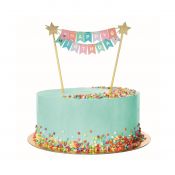 Dekoracja na tort Topper na tort Happy Birthday Godan (QT-DTHB)