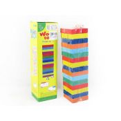 Układanka Bigtoys wieża jenga kolorowa drewniana (BGR1833)
