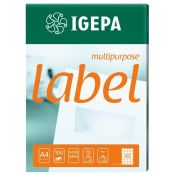 Etykieta samoprzylepna Igepa Label Multipurpose A4 biały [mm:] 105x74