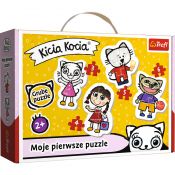 Puzzle Trefl Wesoła Kicia kocia rodzina 3, 4, 5, 6 el. (36088)