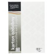 Papier ozdobny (wizytówkowy) glamour biały 230g 20 arkuszy A4 biały 230g Galeria Papieru (204903)