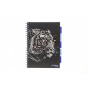 Kołozeszyt (kołobrulion) Strigo TYGRYS  CZARNY A4 100k. 80g krata (PAD020)