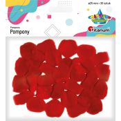 Pompony Craft-Fun Series czerwone 30 szt Titanum (283063)