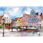 Kalendarz ścienny miasta w awkareli rodzinny 2026 280mm x 400mm Lucrum (WL05)