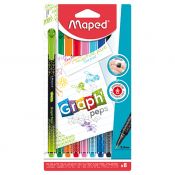 Cienkopis Maped GRAPH PEPS  DECO, mix 0,4mm 8kol. (749048)