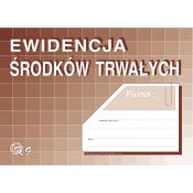 Druk offsetowy Michalczyk i Prokop Ewidencja środków trwałych A4 48k. (K-9)