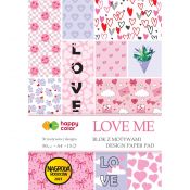 Zeszyt papierów kolorowych Happy Color LOVE ME, (HA 3808 2030-LM)