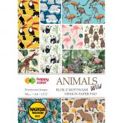 Zeszyt papierów kolorowych Happy Color ANIMALS WILD A4 80g 15k (HA 3808 2030-MW)