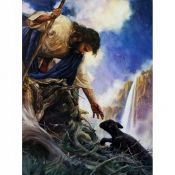Zestaw kreatywny Norimpex Diamentowa mozaika Jezus Ratuje Czarną Owce 40x30cm (NO-1007284)