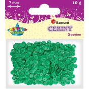 Cekiny Titanum Craft-Fun Series Okrągłe zielone