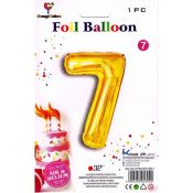 Balon foliowy Go Party cyfra 7 złota 82cm (BCF-955-7)