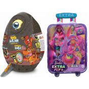 Pakiet PROMOCJA Mattel Mega Jajozaur 26cm Dź. +Mattel Barbie Extra Fly Lalka Hippie HPB15 (491404+618485)