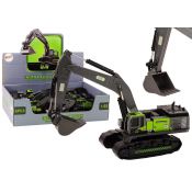 Koparka Gąsienicowa Metalowa Łyżka 1:55 Czarno-Zielona Lean (18862)