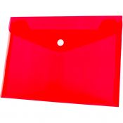 Teczka plastikowa na guzik koperta pp A5 czerwony 140 mic. [mm:] 165x225 Tetis (BT610-C)