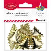 Ozdoba materiałowa Craft-Fun Series Złote choinki Titanum (BJ25042703)