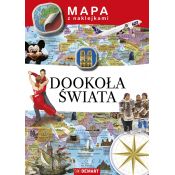 Książeczka edukacyjna Demart Mapy z naklejkami. Dookoła świata