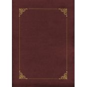 Teczka ofertowa Galeria Papieru ozdobna na dyplom ze złotą ramką bordowa A4 kolor: bordowy 1 kieszeni [mm:] 210x297 (220416)