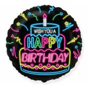 Balon foliowy Godan Happy Birthday- NEON 18cal (B401598)