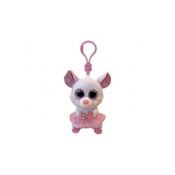 Brelok Ty Beanie Boos Nina - Biała balerina mysz 8,5cm (35246)