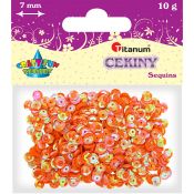 Cekiny Titanum Craft-Fun Series Okrągłe perłowe pomarańczowe