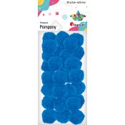 Pompony Titanum Craft-Fun Series poliestrowe niebieskie 30 szt