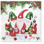 Serwetki Paw Lunch BN Christmas Gnomes mix bibuła [mm:] 330x330 (SDL230500)