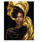 Kolorowanka malowanie po numerach  czarne płótno złota elegancja Artea (801024938)