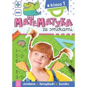 Książeczka edukacyjna Matematyka ze smokami. Klasa 1. Działania, łamigłówki, komiks Aksjomat