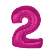 Balon foliowy Godan Smart cyfra 2, różowa, 92 cm (CH-S9R2)