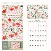 Kalendarz ścienny motywujący 220mm x 460mm Interdruk (KWIATY)