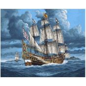 Zestaw kreatywny Norimpex malowanie po numerach - statek Galeon 40x50cm (NO-1009442)