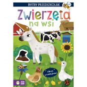 Książeczka edukacyjna Zielona Sowa Bystry maluszek.Album z naklejkami. Zwierzęta na wsi.