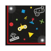 Serwetki Godan Gaming Party CZARNY papier [mm:] 330x330 (93772)