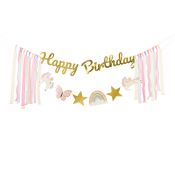 Baner Partydeco Happy Birthday Jednorożec, 230x17.5 cm (GRL120)