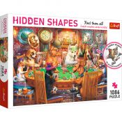 Puzzle Trefl Hidden Shapes, Wieczór gier 1086 el. (10749)