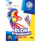 Blok rysunkowy Astra A4 biały 90g 20k (106119001)