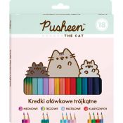 Kredki ołówkowe St.Right Pusheen 18 k  ( 10 std, 2 neon+2 tęcza+ 5903235652042 18 kol. (4 pastel)