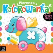 Książeczka edukacyjna Pierwsza kolorowanka z pieskiem Gruby obrys Aksjomat