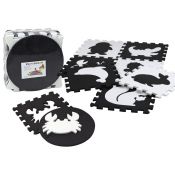 Mata dla malucha Lean Puzzle Mata Kontrastowa Edukacyjna Pianka EVA Czarno-Białe 19 ele. (17481)