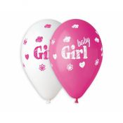 Balon gumowy Godan Baby girl 5 szt. mix 13cal (GS120/934)