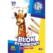 Blok rysunkowy Astra A3 biały 100g 20k (106119002)