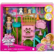 Lalka Barbie Stacie plac zabaw piesków (HRM10)